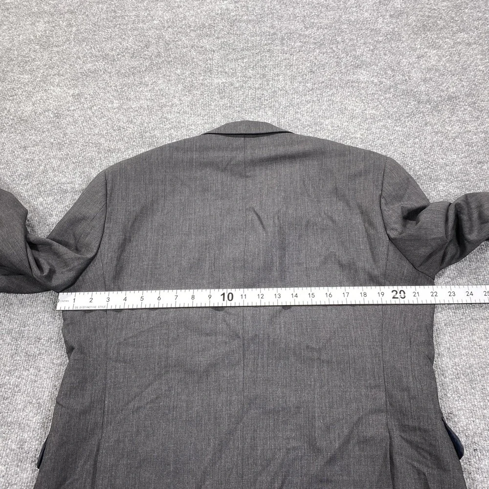 Daniel Hechter Blazer Mens 40S Charcoal Grey 100%‎ Wool Two Button Suit Jacket